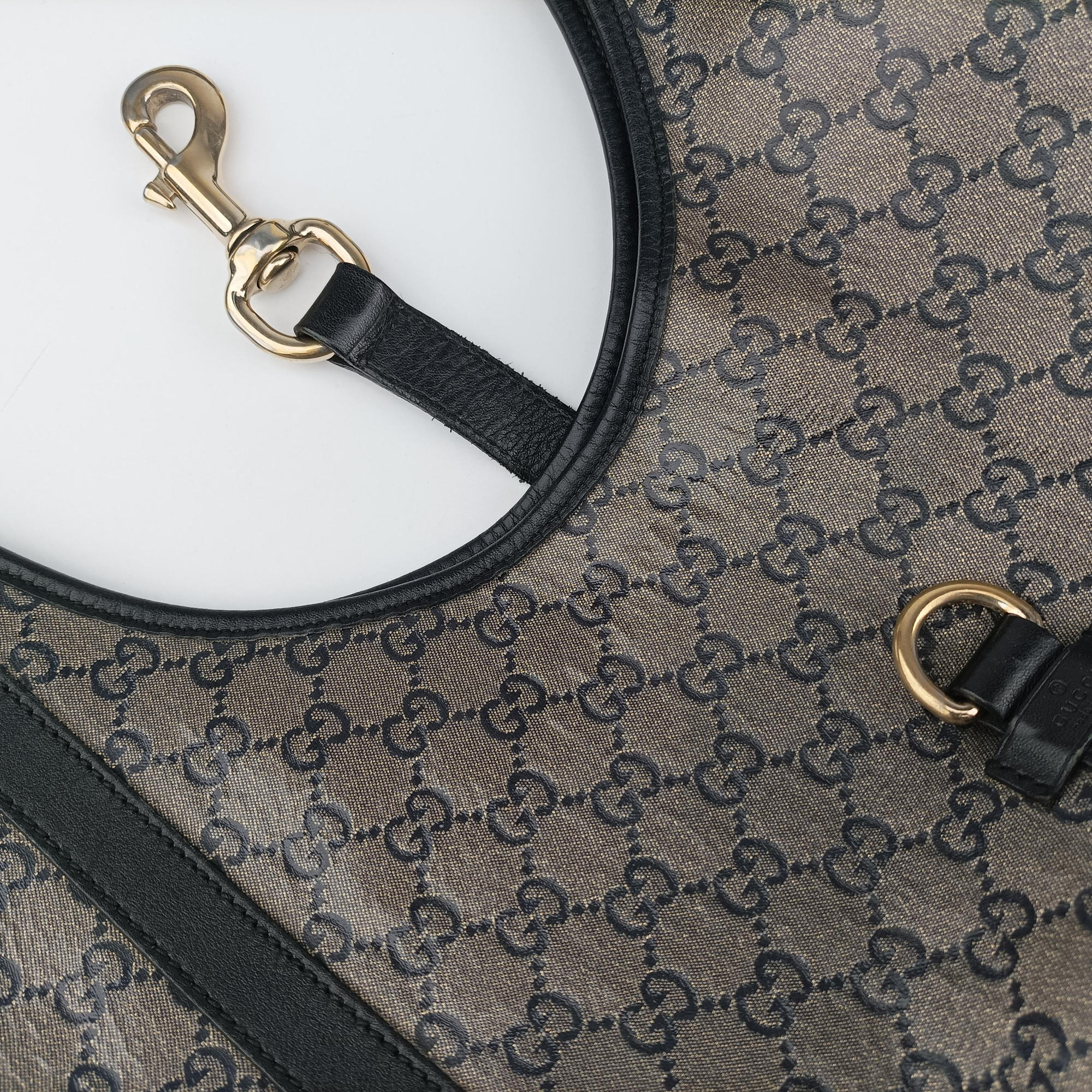 Vintage Gucci New Jackie Brown×Black PVC coated canvas×Leather 203493 handbag | stylenewstar