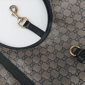 Vintage Gucci New Jackie Brown×Black PVC coated canvas×Leather 203493 handbag | stylenewstar