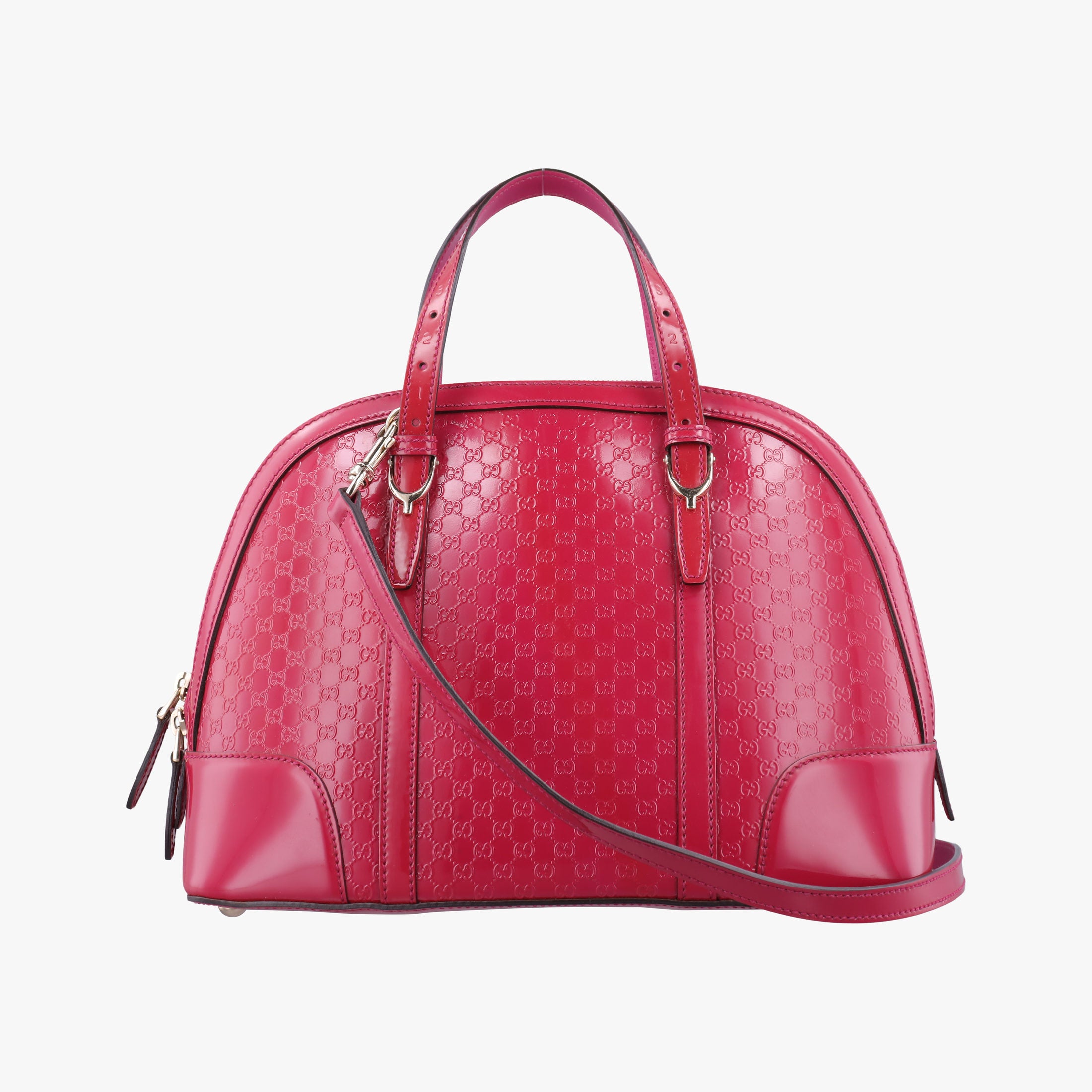 Pre-owned Gucci Microguccissima Red Patent Leather 309617 shoulderbag | stylenewstar