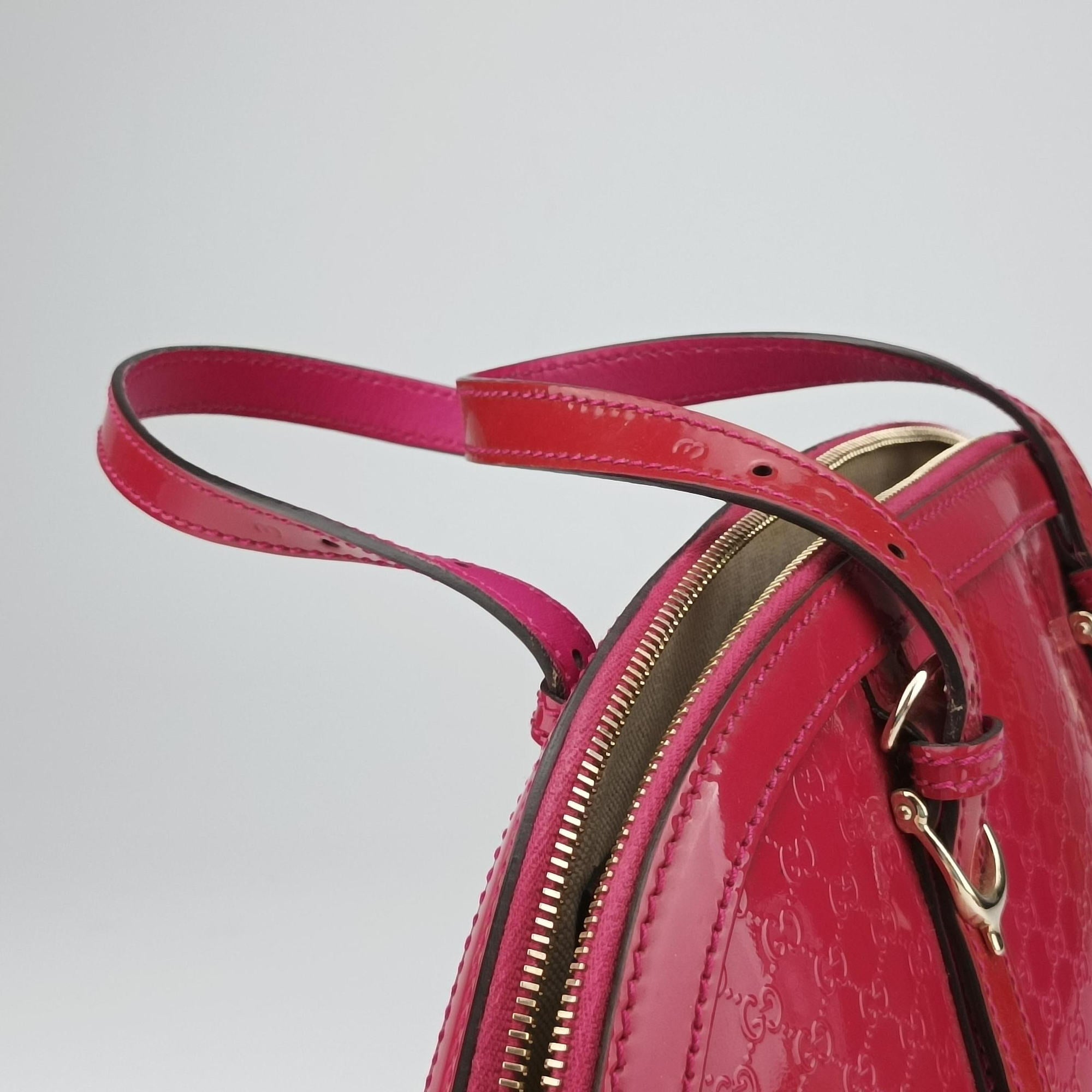 Pre-owned Gucci Microguccissima Red Patent Leather 309617 shoulderbag | stylenewstar