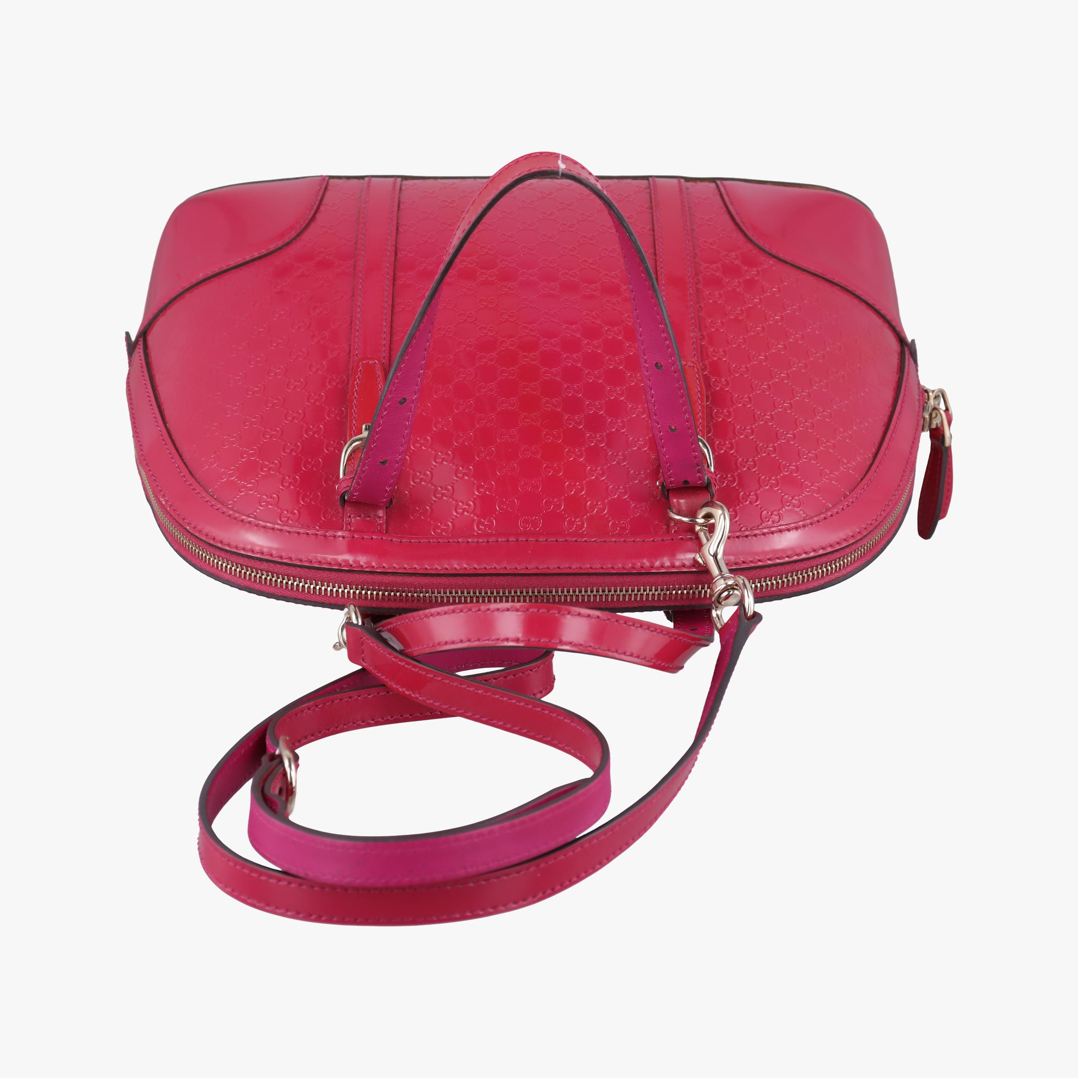 Pre-owned Gucci Microguccissima Red Patent Leather 309617 shoulderbag | stylenewstar