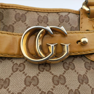 Secondhand Gucci GG Running Beige×Yellow canvas×leather 247183 handbag | stylenewstar