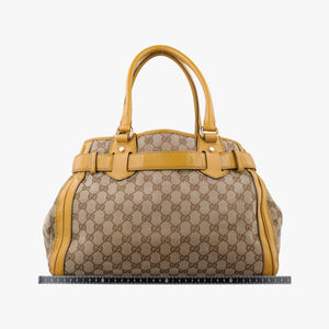 Secondhand Gucci GG Running Beige×Yellow canvas×leather 247183 handbag | stylenewstar