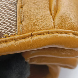 Secondhand Gucci GG Running Beige×Yellow canvas×leather 247183 handbag | stylenewstar