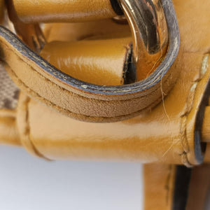 Secondhand Gucci GG Running Beige×Yellow canvas×leather 247183 handbag | stylenewstar