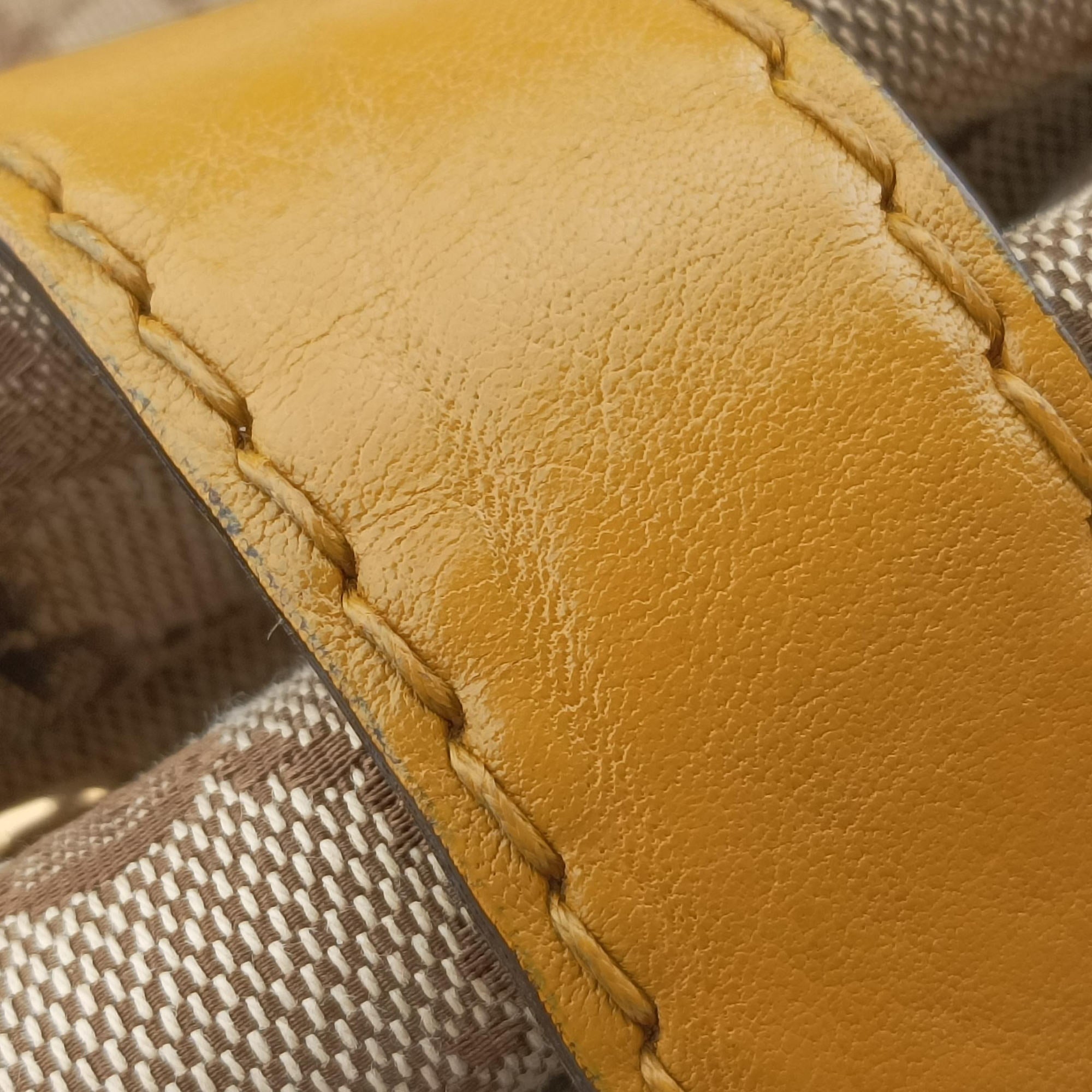 Secondhand Gucci GG Running Beige×Yellow canvas×leather 247183 handbag | stylenewstar