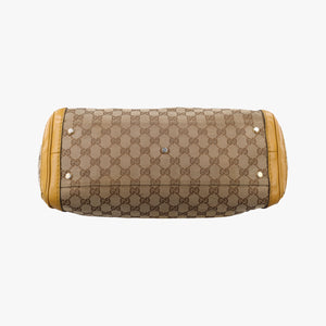Secondhand Gucci GG Running Beige×Yellow canvas×leather 247183 handbag | stylenewstar