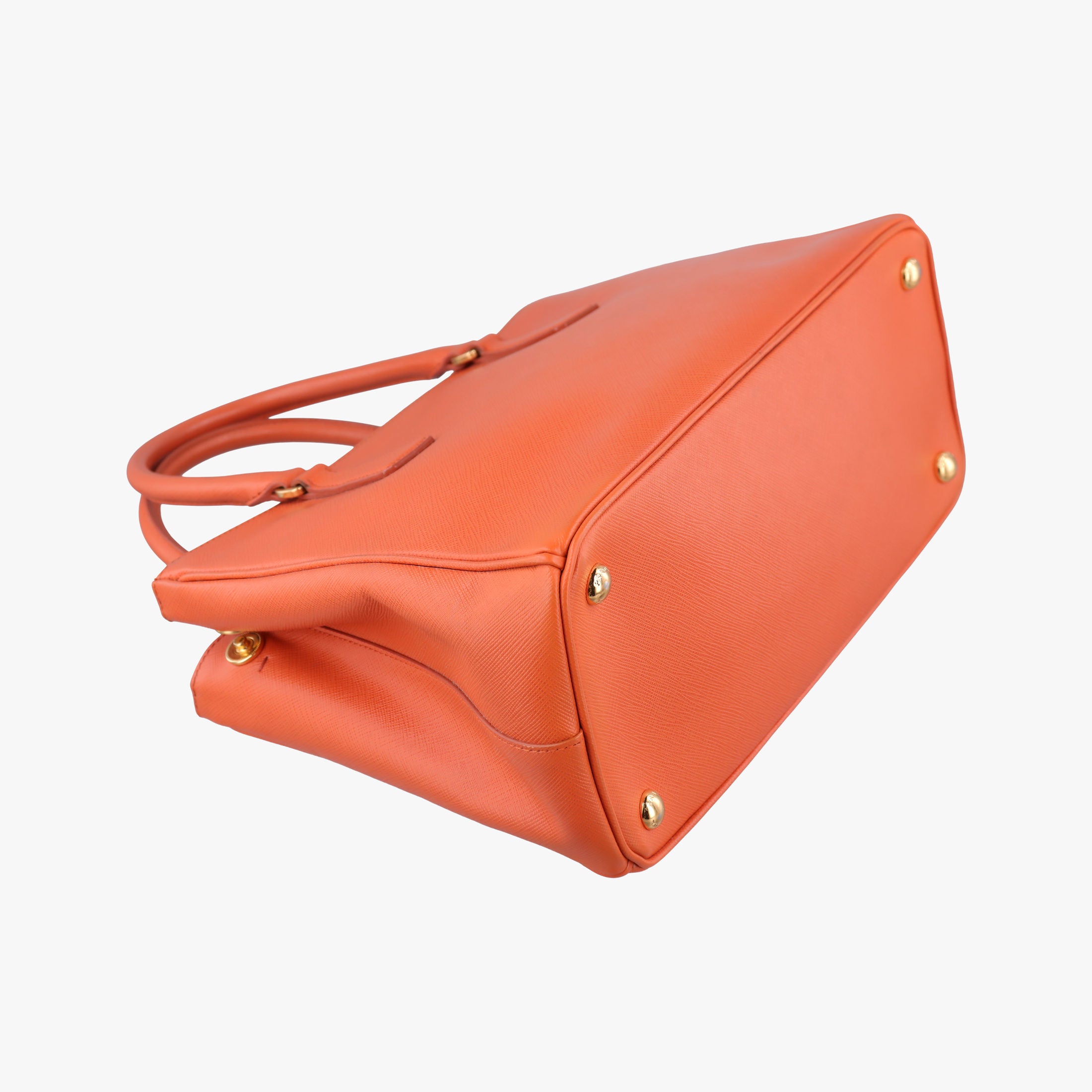 Vintage Prada Galleria Orange SAFFIANO Leather BN1844 shoulderbag | stylenewstar