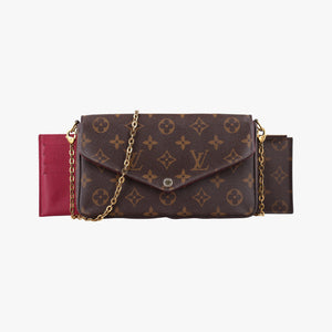Pre-owned Louis Vuitton Pochette Felicie Brown Monogram Canvas M61276 shoulderbag | stylenewstar