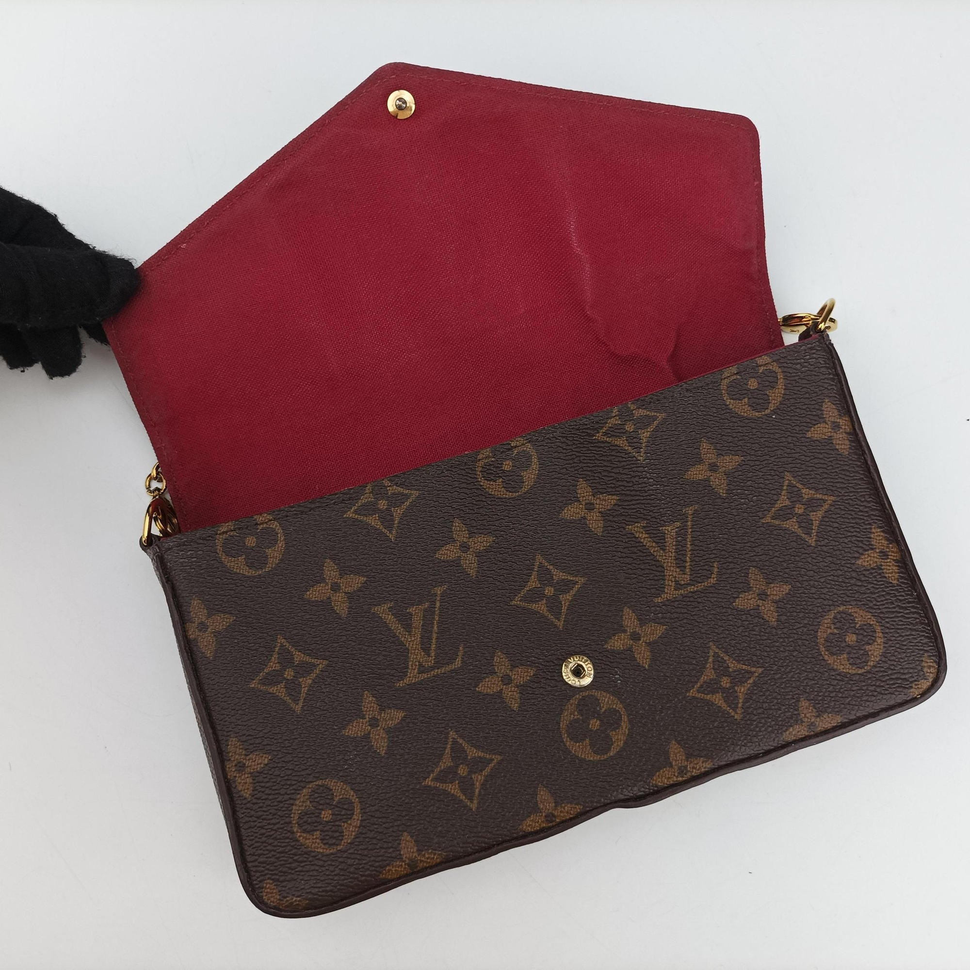 Pre-owned Louis Vuitton Pochette Felicie Brown Monogram Canvas M61276 shoulderbag | stylenewstar