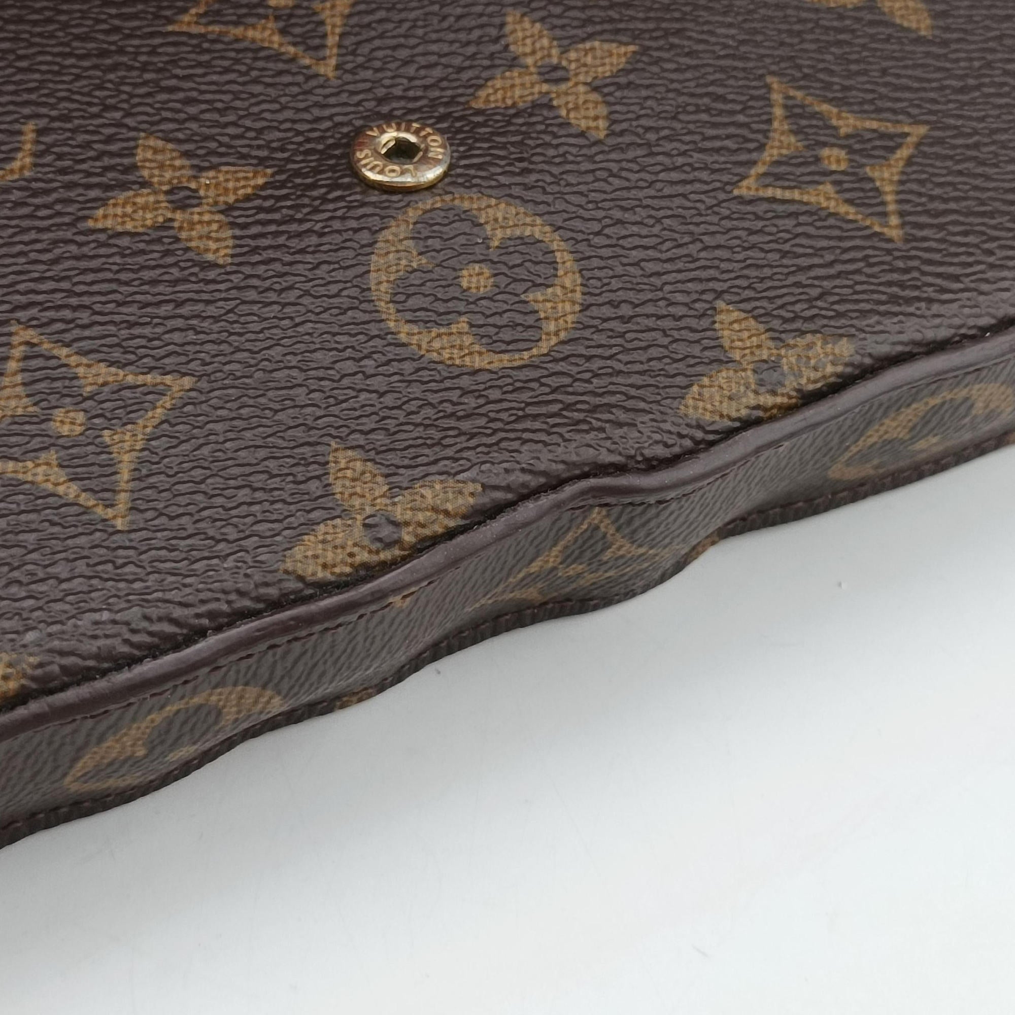 Pre-owned Louis Vuitton Pochette Felicie Brown Monogram Canvas M61276 shoulderbag | stylenewstar