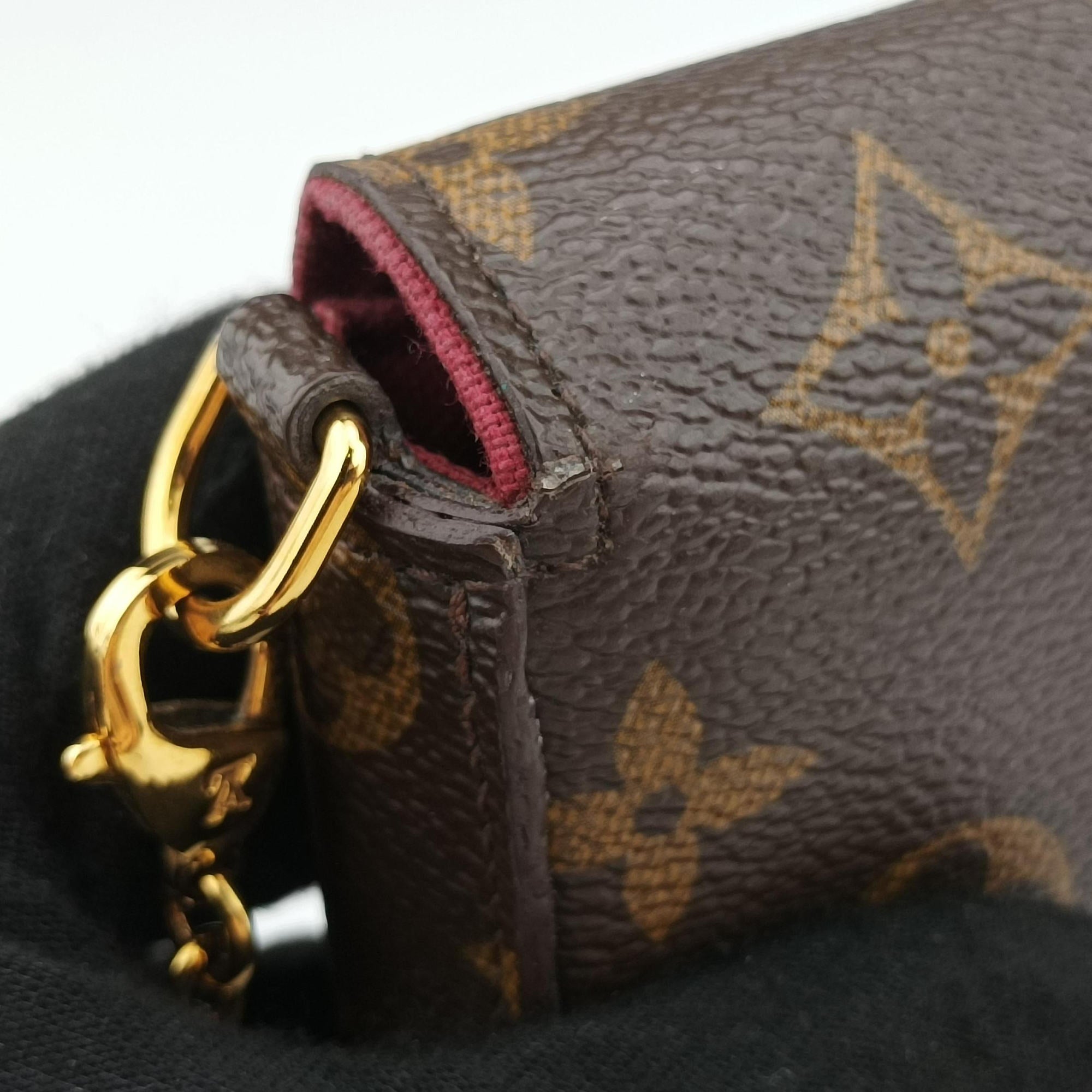 Pre-owned Louis Vuitton Pochette Felicie Brown Monogram Canvas M61276 shoulderbag | stylenewstar