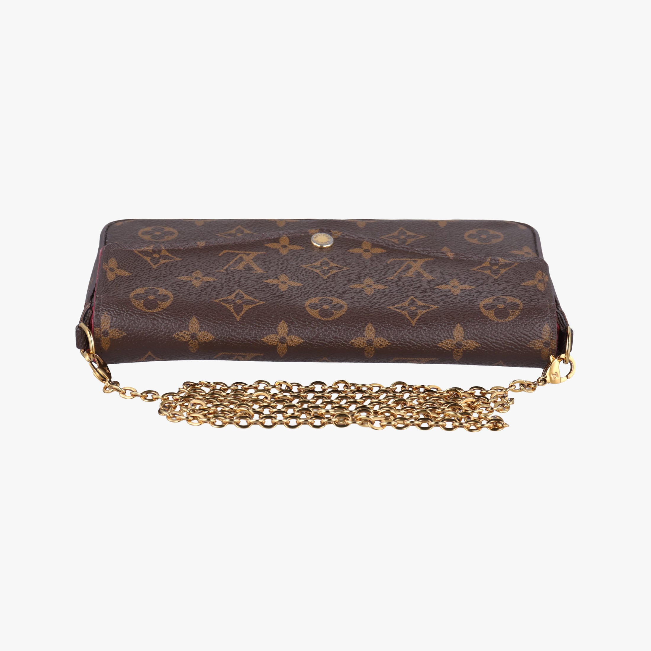 Pre-owned Louis Vuitton Pochette Felicie Brown Monogram Canvas M61276 shoulderbag | stylenewstar