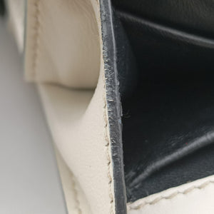 Pre-owned Prada Astrology Cahier White×Black Saffiano leather×Leather  shoulderbag | stylenewstar