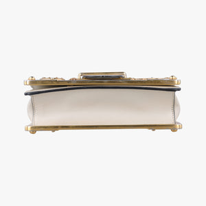 Pre-owned Prada Astrology Cahier White×Black Saffiano leather×Leather  shoulderbag | stylenewstar