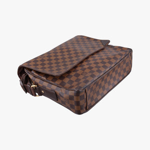 Pre-owned Louis Vuitton SHELTON EBENE Damier Canvas N41149 shoulderbag | stylenewstar