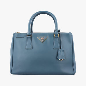 Pre-owned Prada Galleria Blue SAFFIANO Leather BN1786 handbag | stylenewstar