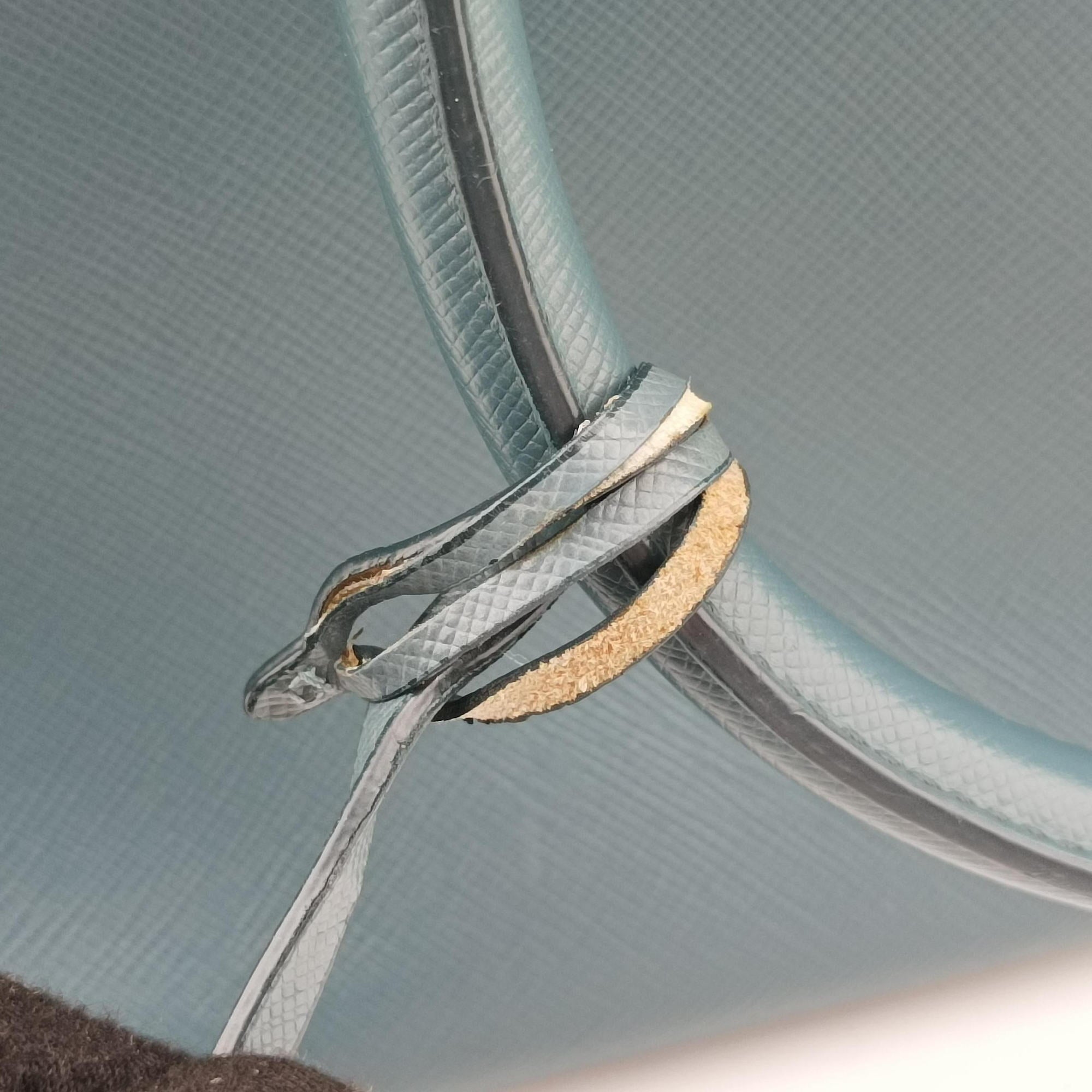 Pre-owned Prada Galleria Blue SAFFIANO Leather BN1786 handbag | stylenewstar