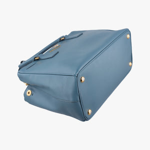 Pre-owned Prada Galleria Blue SAFFIANO Leather BN1786 handbag | stylenewstar