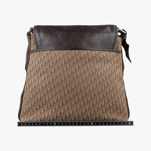 Pre-owned Christian Dior Street Chic Messenger Brown ×Beige Jacquard Canvas×Leather  shoulderbag | stylenewstar