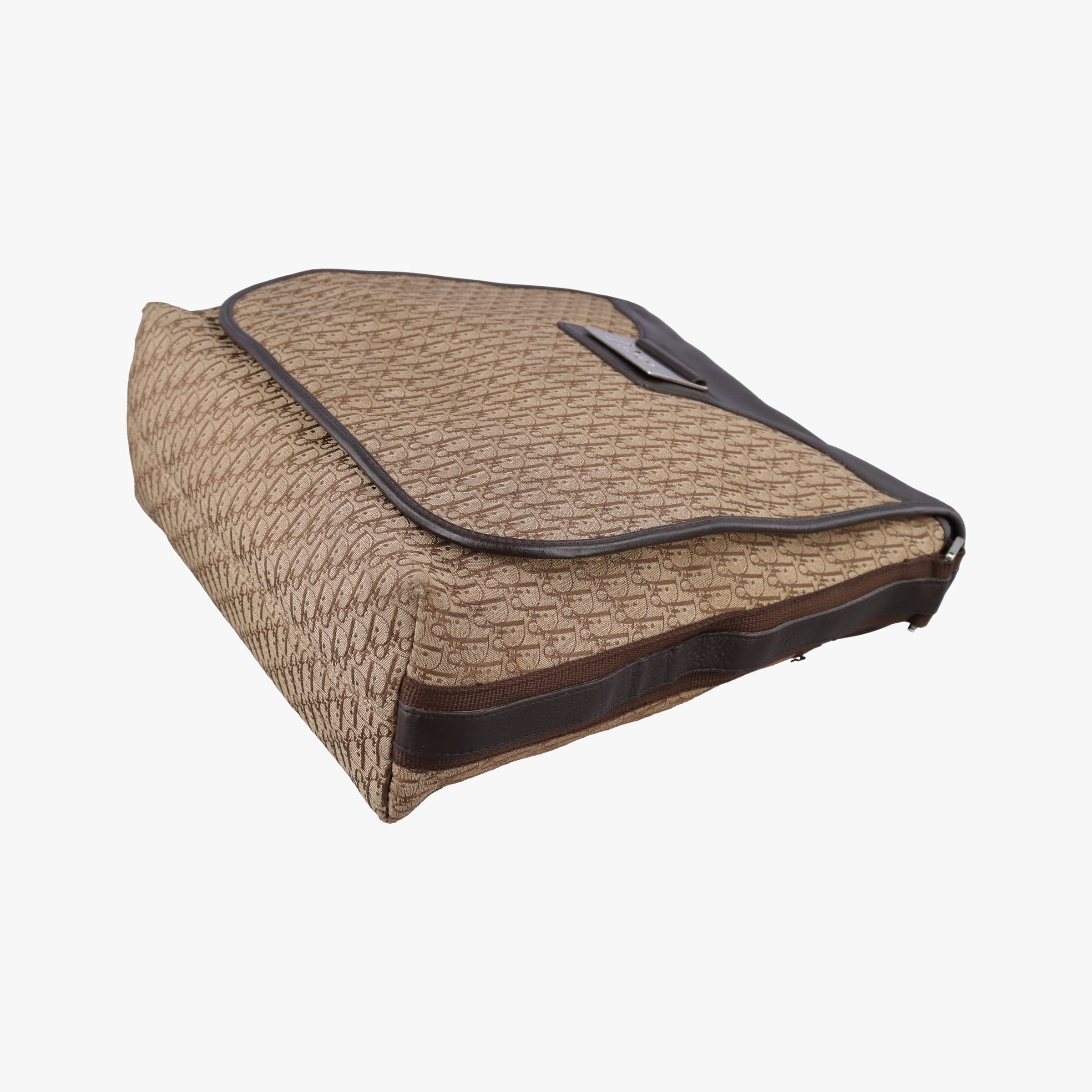 Pre-owned Christian Dior Street Chic Messenger Brown ×Beige Jacquard Canvas×Leather  shoulderbag | stylenewstar