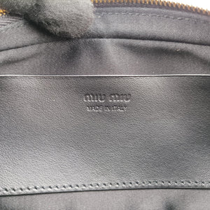 Vintage Miu Miu Logo belt Black leather  bum bag/waist bag | stylenewstar