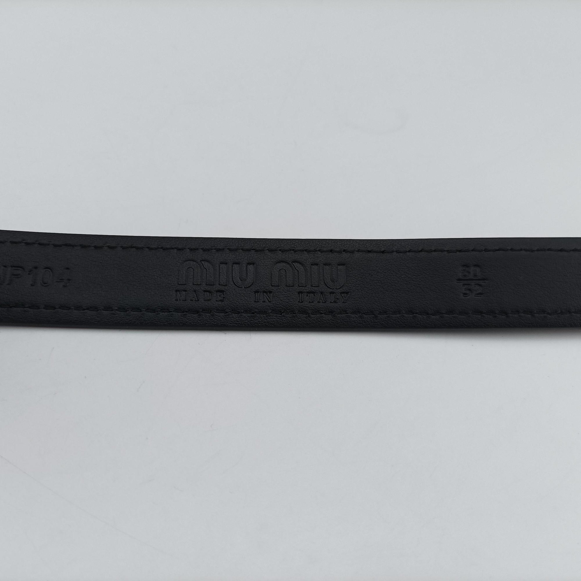 Vintage Miu Miu Logo belt Black leather  bum bag/waist bag | stylenewstar