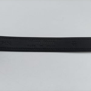 Vintage Miu Miu Logo belt Black leather  bum bag/waist bag | stylenewstar