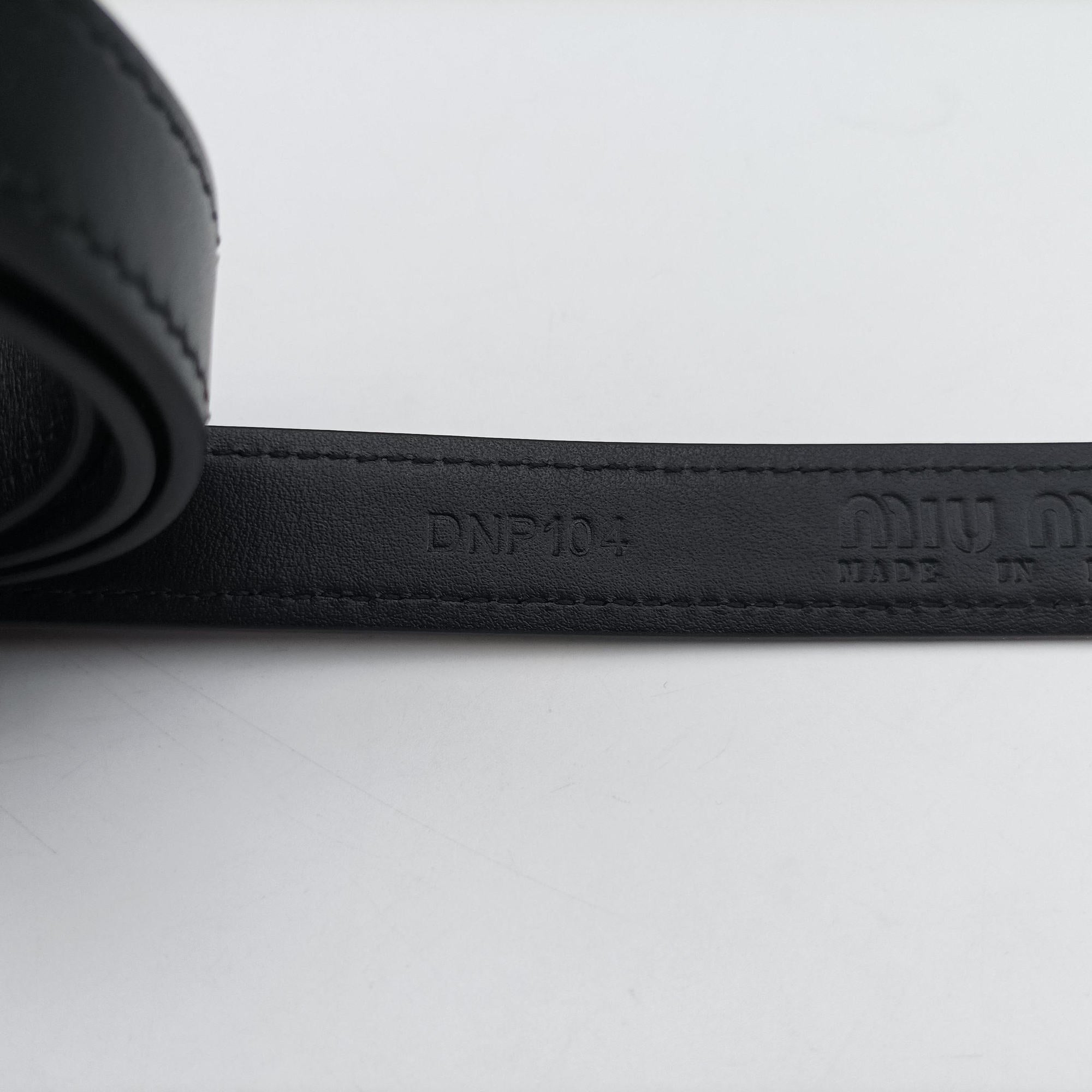 Vintage Miu Miu Logo belt Black leather  bum bag/waist bag | stylenewstar