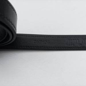 Vintage Miu Miu Logo belt Black leather  bum bag/waist bag | stylenewstar