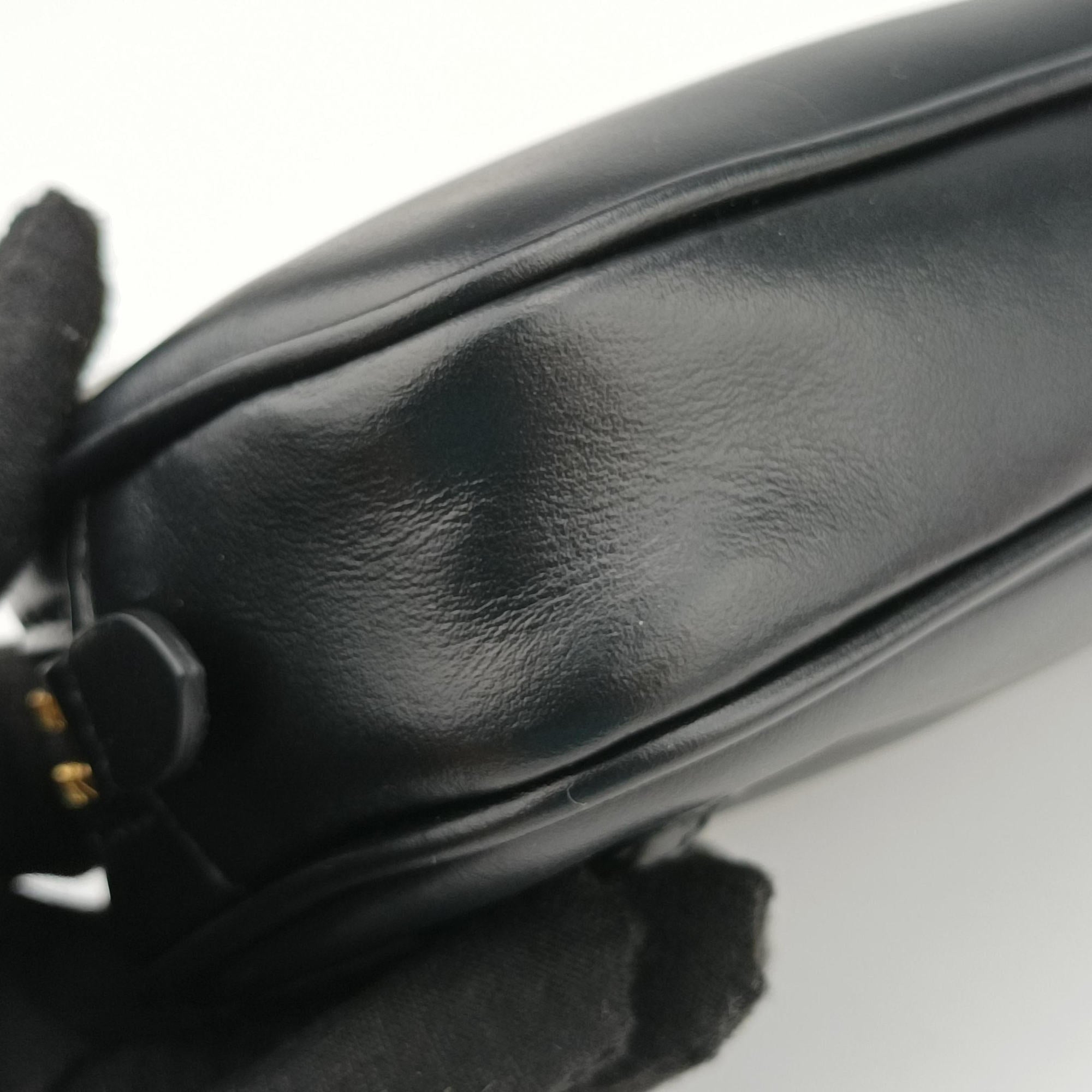 Vintage Miu Miu Logo belt Black leather  bum bag/waist bag | stylenewstar