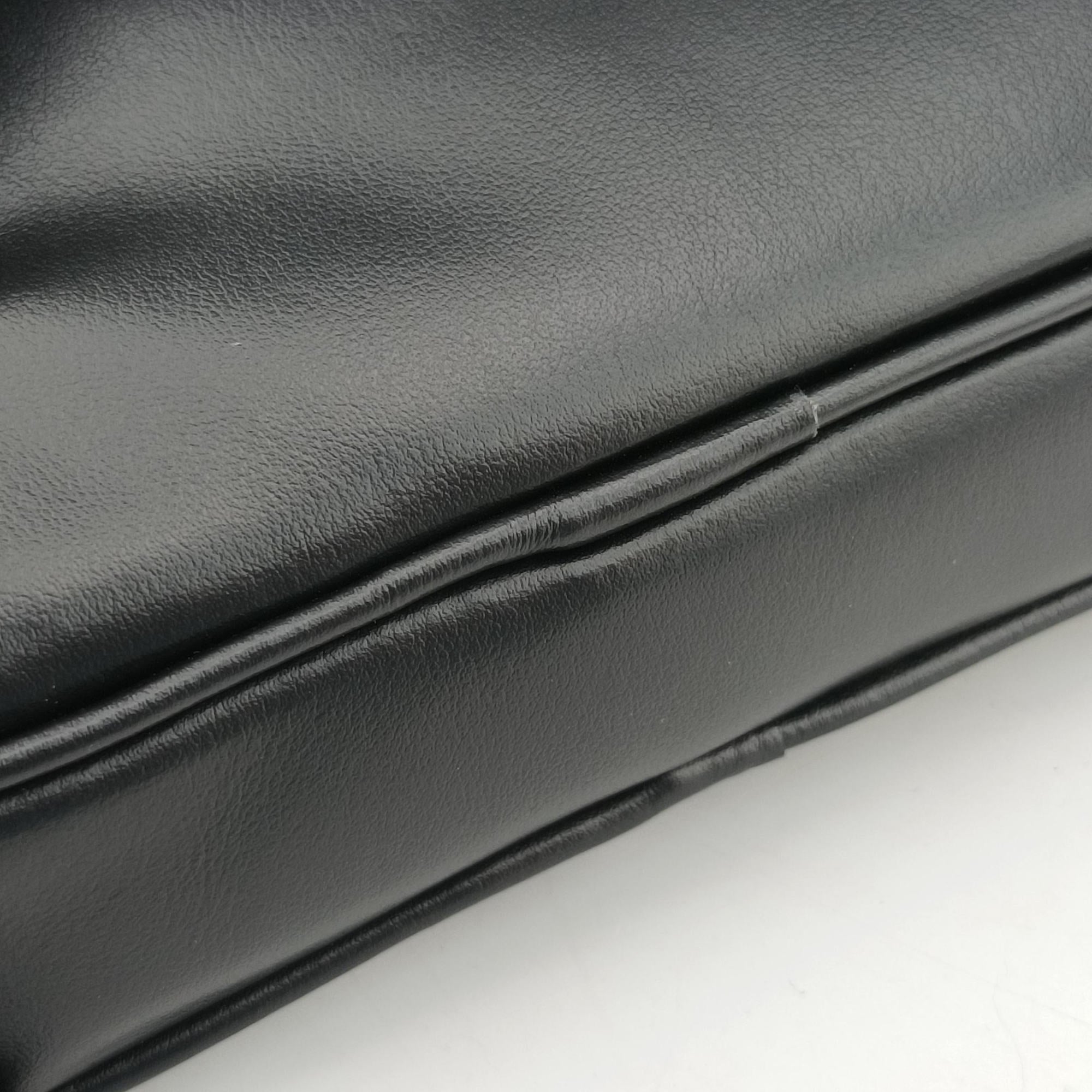 Vintage Miu Miu Logo belt Black leather  bum bag/waist bag | stylenewstar