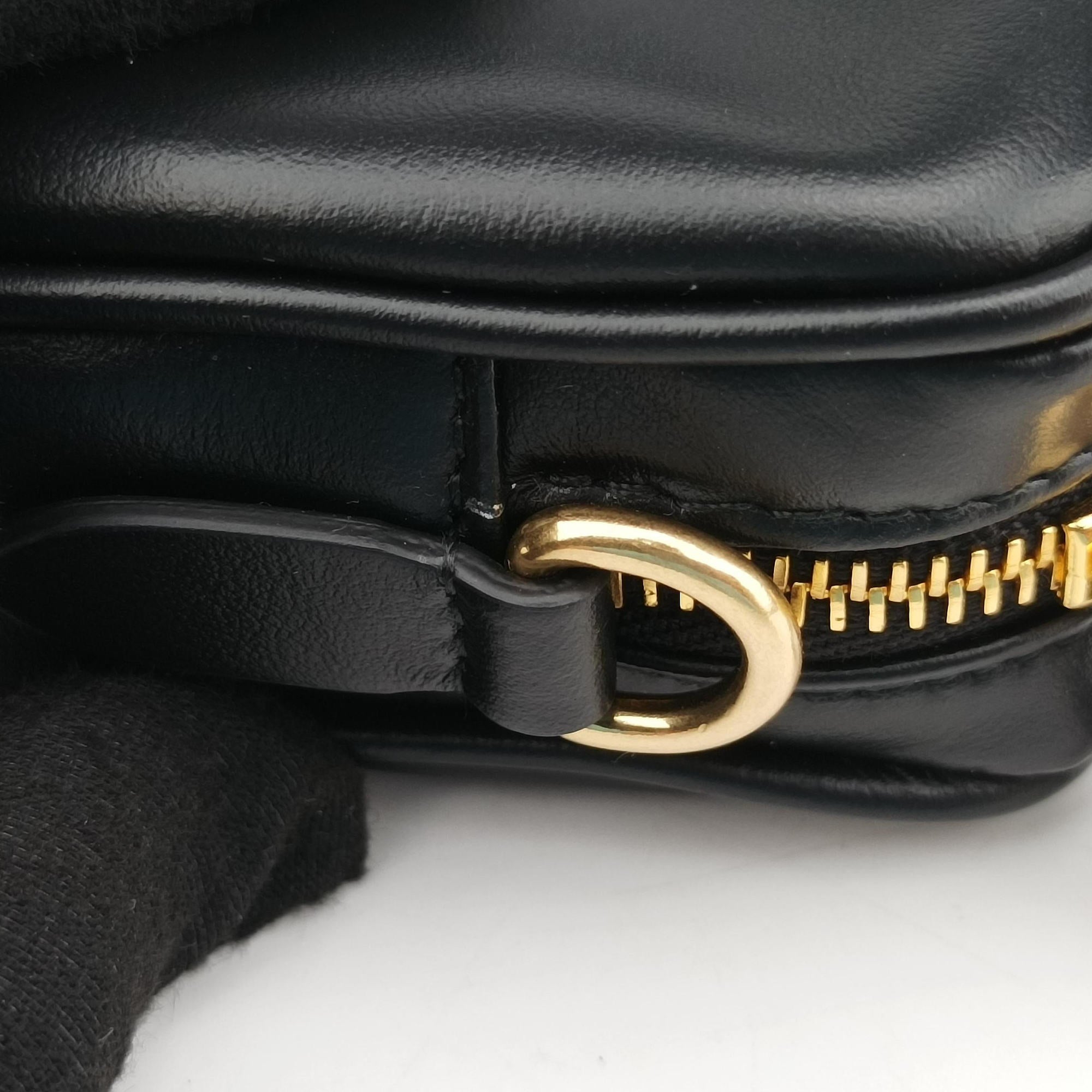 Vintage Miu Miu Logo belt Black leather  bum bag/waist bag | stylenewstar