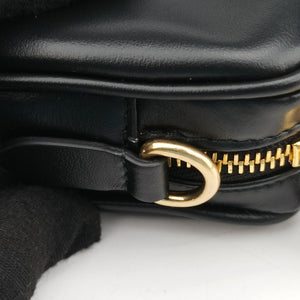 Vintage Miu Miu Logo belt Black leather  bum bag/waist bag | stylenewstar