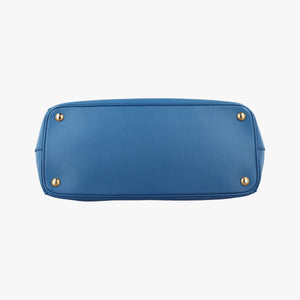 Pre-owned Prada Galleria Blue SAFFIANO Leather BN1786 handbag | stylenewstar