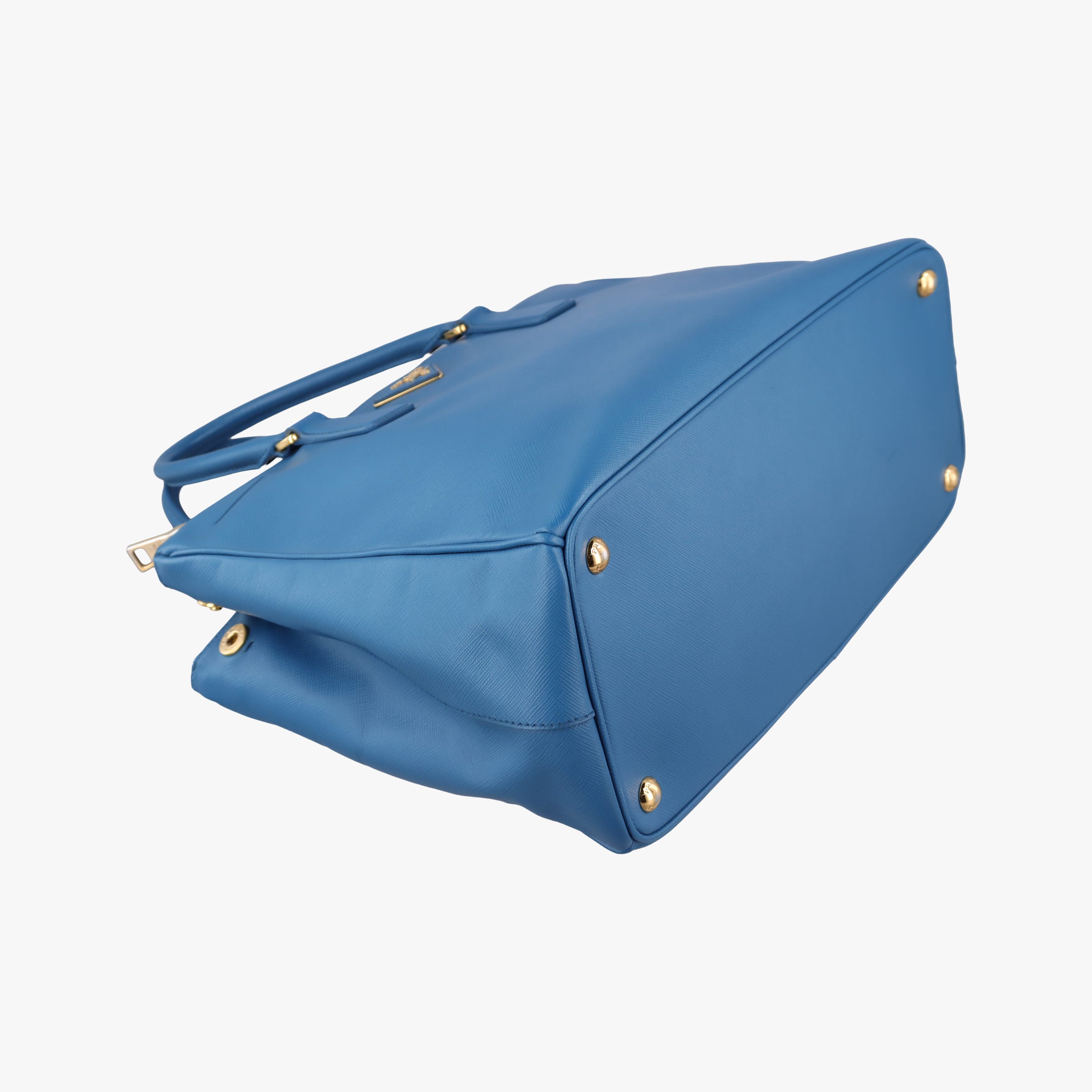 Pre-owned Prada Galleria Blue SAFFIANO Leather BN1786 handbag | stylenewstar