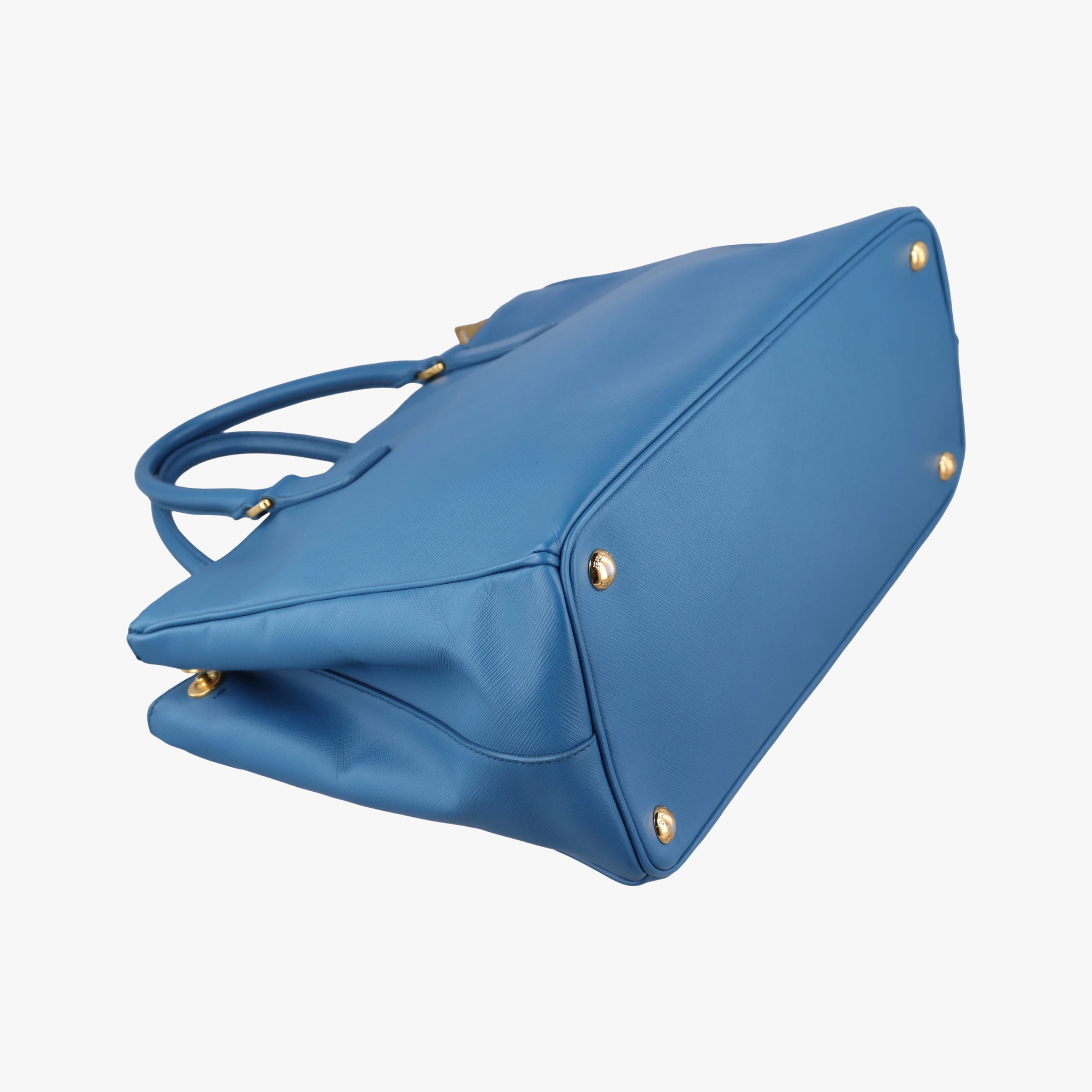 Pre-owned Prada Galleria Blue SAFFIANO Leather BN1786 handbag | stylenewstar