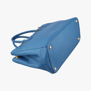 Pre-owned Prada Galleria Blue SAFFIANO Leather BN1786 handbag | stylenewstar