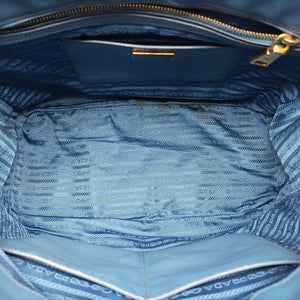 Pre-owned Prada Galleria Blue SAFFIANO Leather BN1786 handbag | stylenewstar