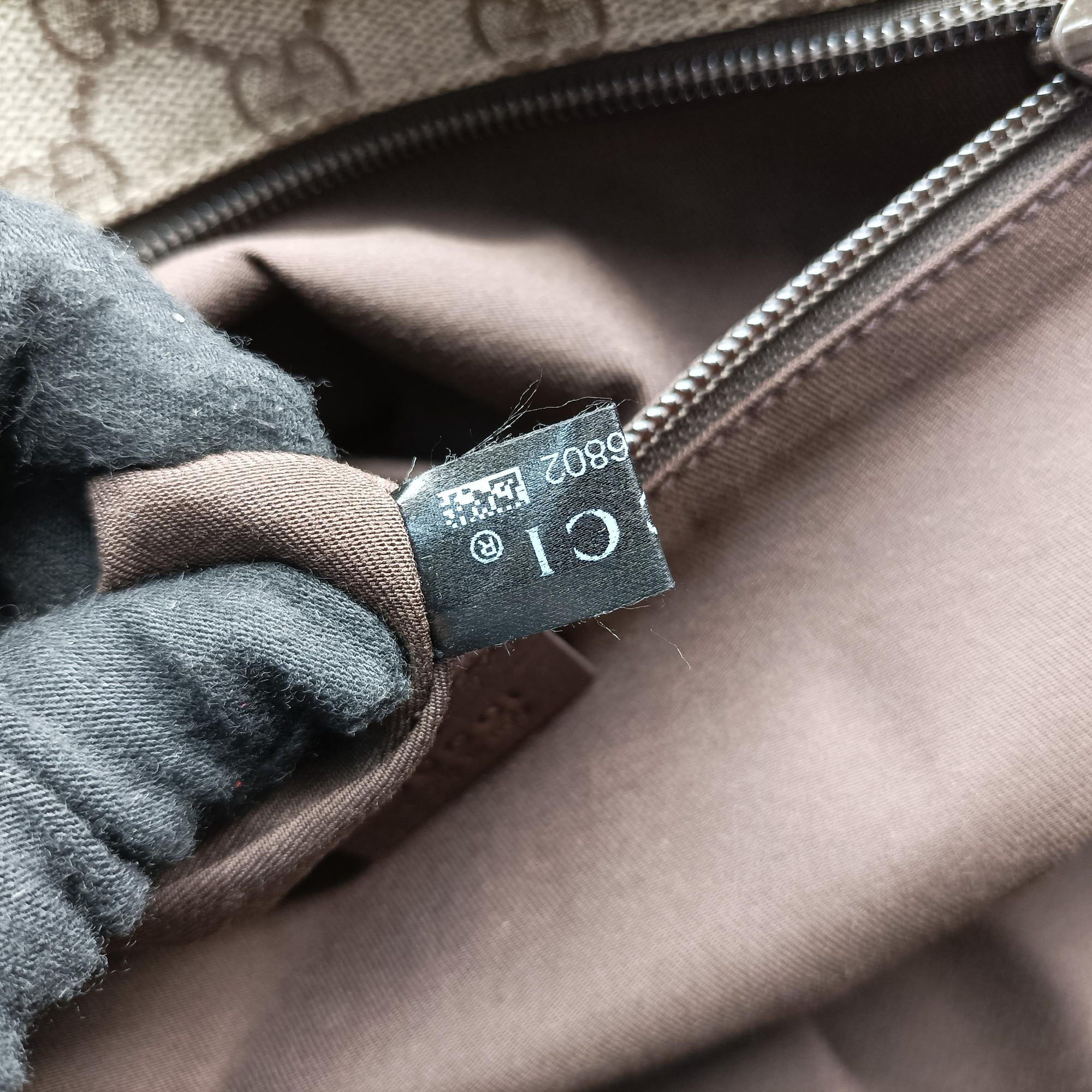 Pre-owned Gucci GG Supreme DiaperBag Brown PVC coated canvas 189748 shoulderbag | stylenewstar