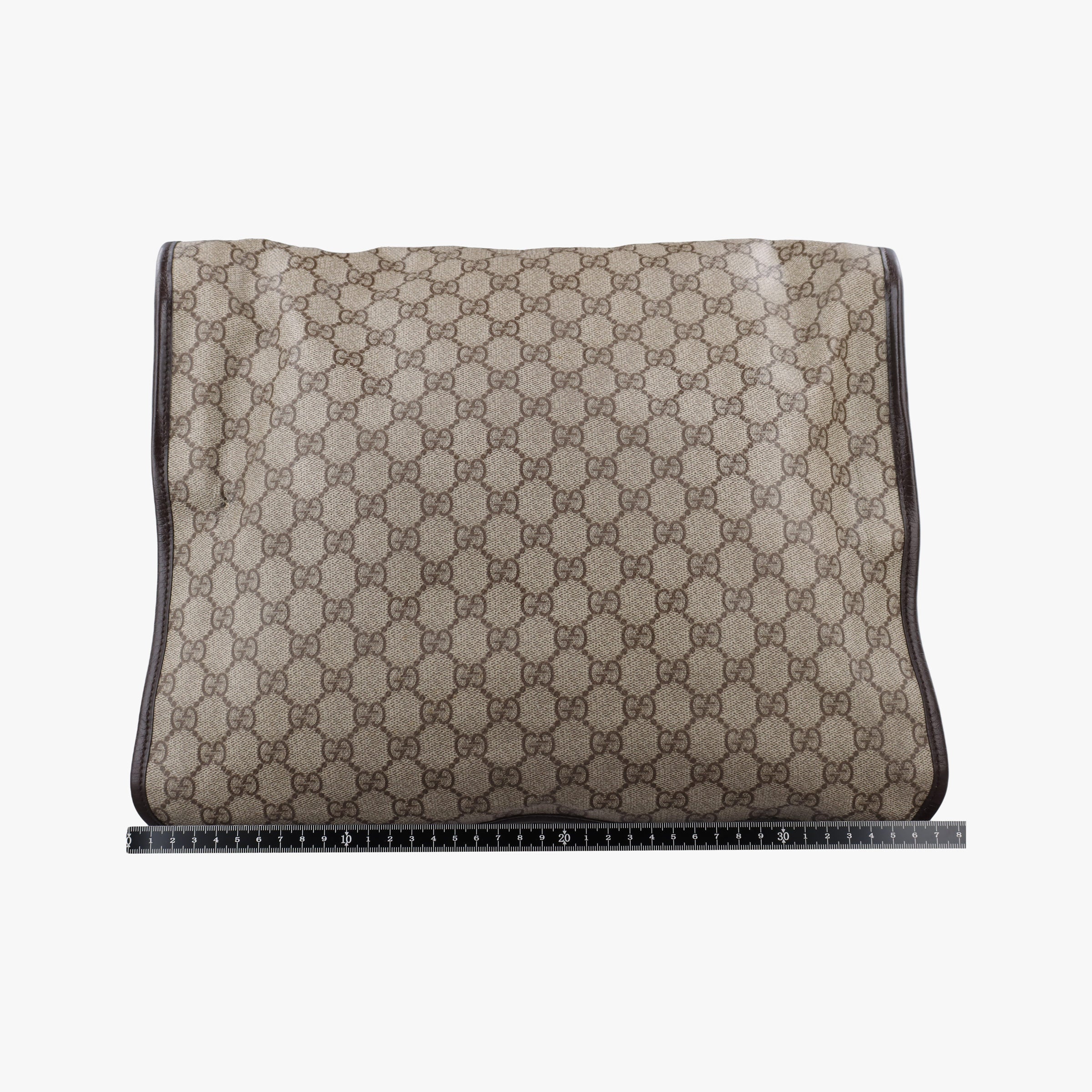 Pre-owned Gucci GG Supreme DiaperBag Brown PVC coated canvas 189748 shoulderbag | stylenewstar