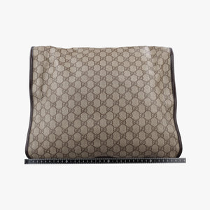 Pre-owned Gucci GG Supreme DiaperBag Brown PVC coated canvas 189748 shoulderbag | stylenewstar