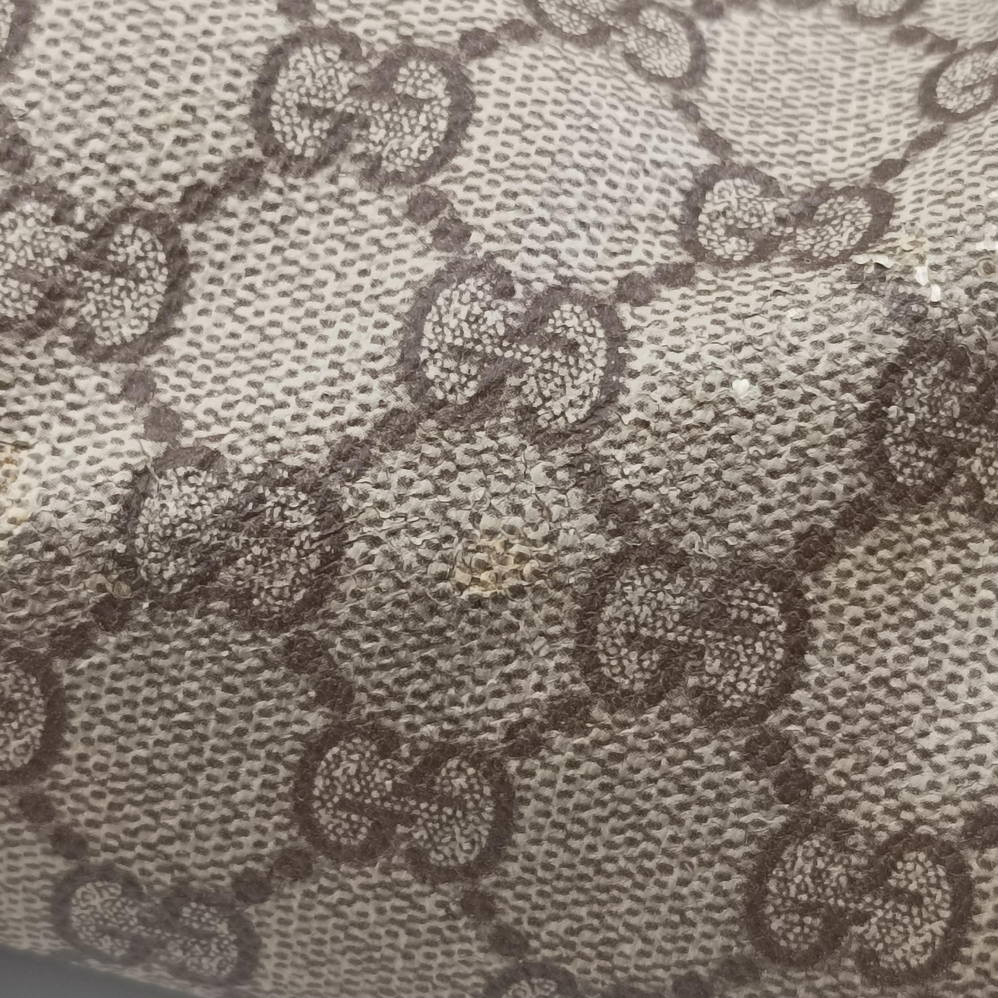 Pre-owned Gucci GG Supreme DiaperBag Brown PVC coated canvas 189748 shoulderbag | stylenewstar