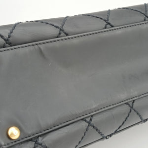 Pre-owned Chanel Wild Stitch Black Leather A14693 handbag | stylenewstar