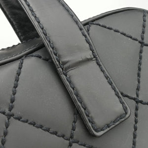 Pre-owned Chanel Wild Stitch Black Leather A14693 handbag | stylenewstar