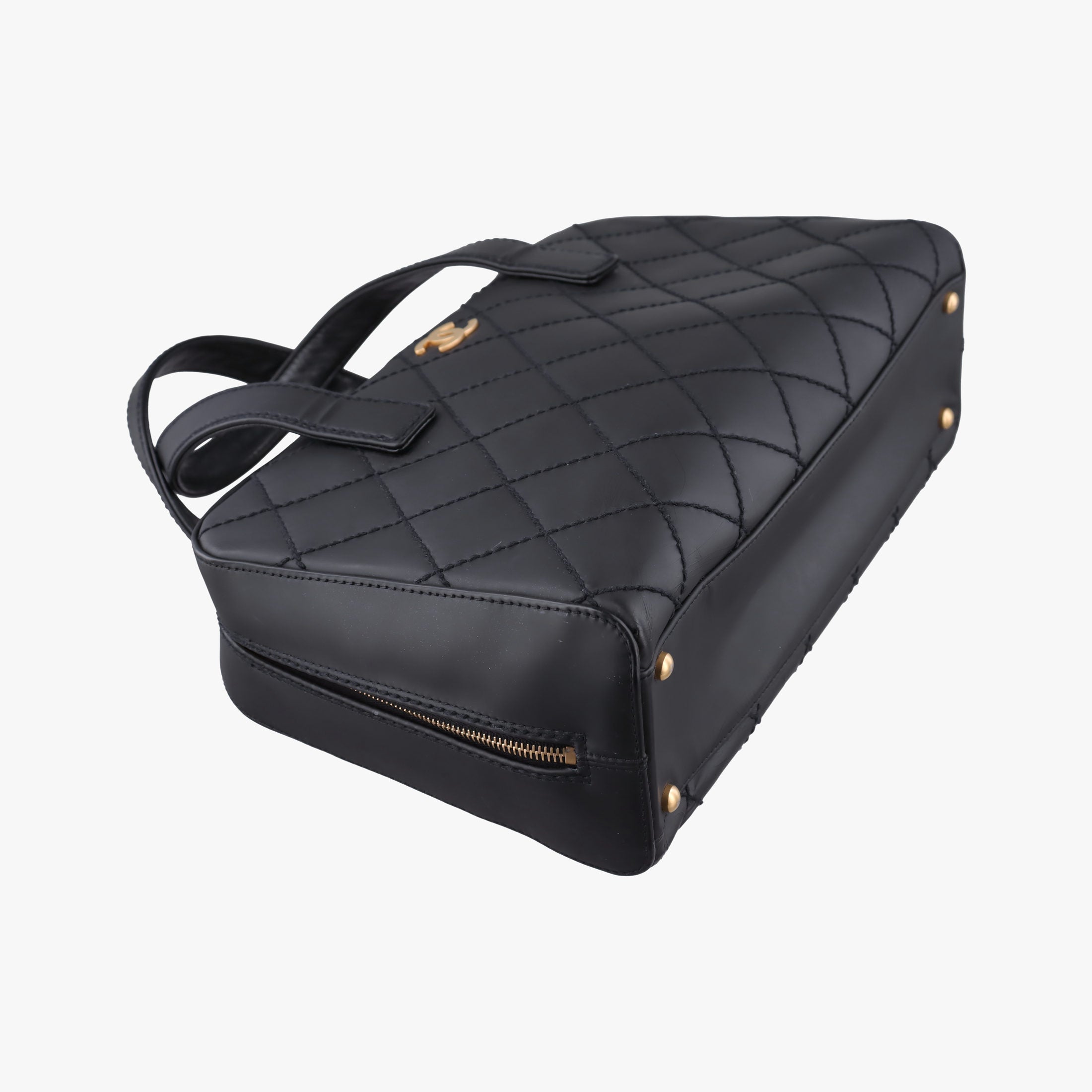 Pre-owned Chanel Wild Stitch Black Leather A14693 handbag | stylenewstar