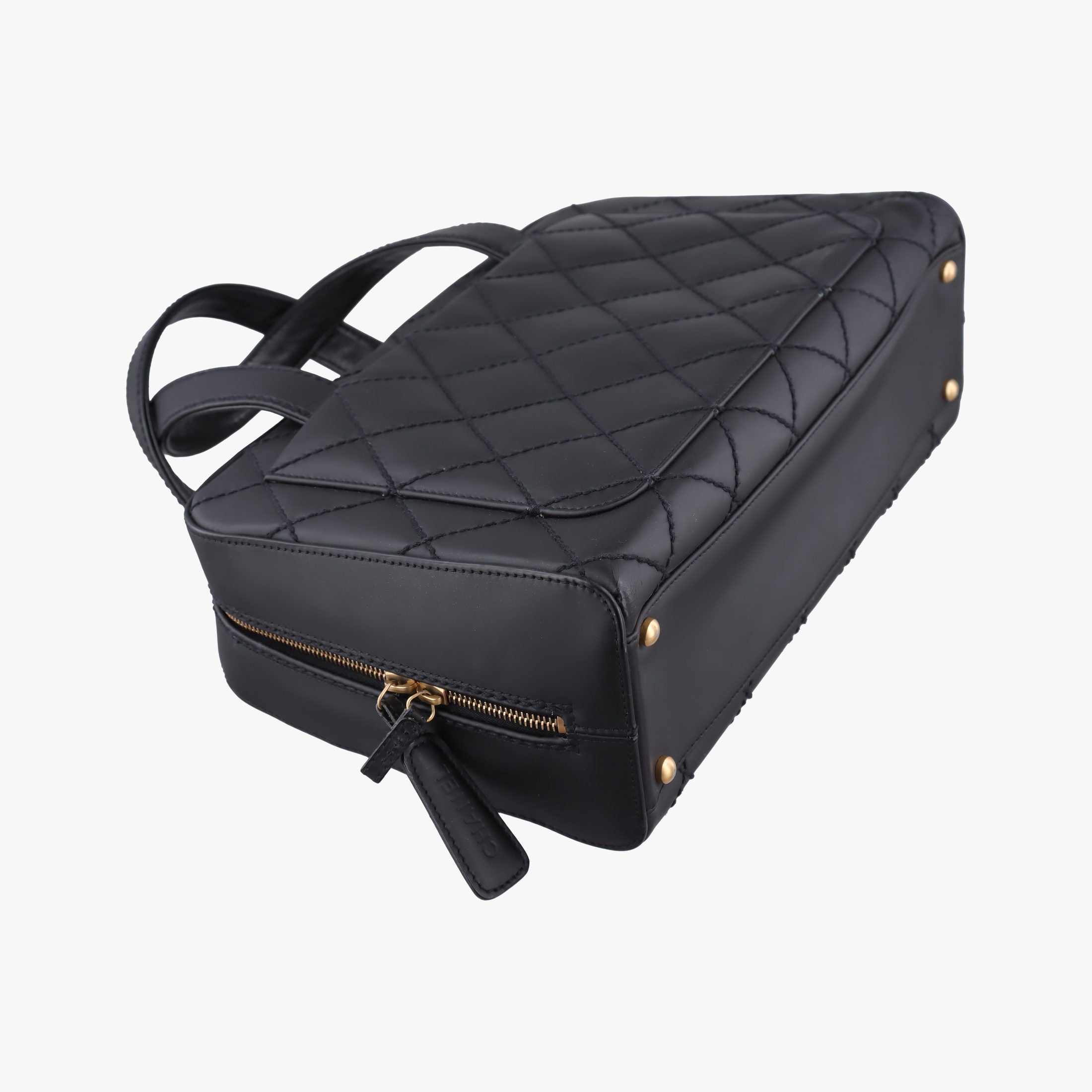 Pre-owned Chanel Wild Stitch Black Leather A14693 handbag | stylenewstar
