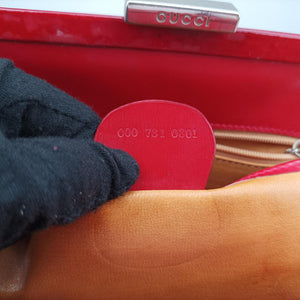 Pre-owned Gucci Vintage Red Patent Leather 000 78 handbag | stylenewstar