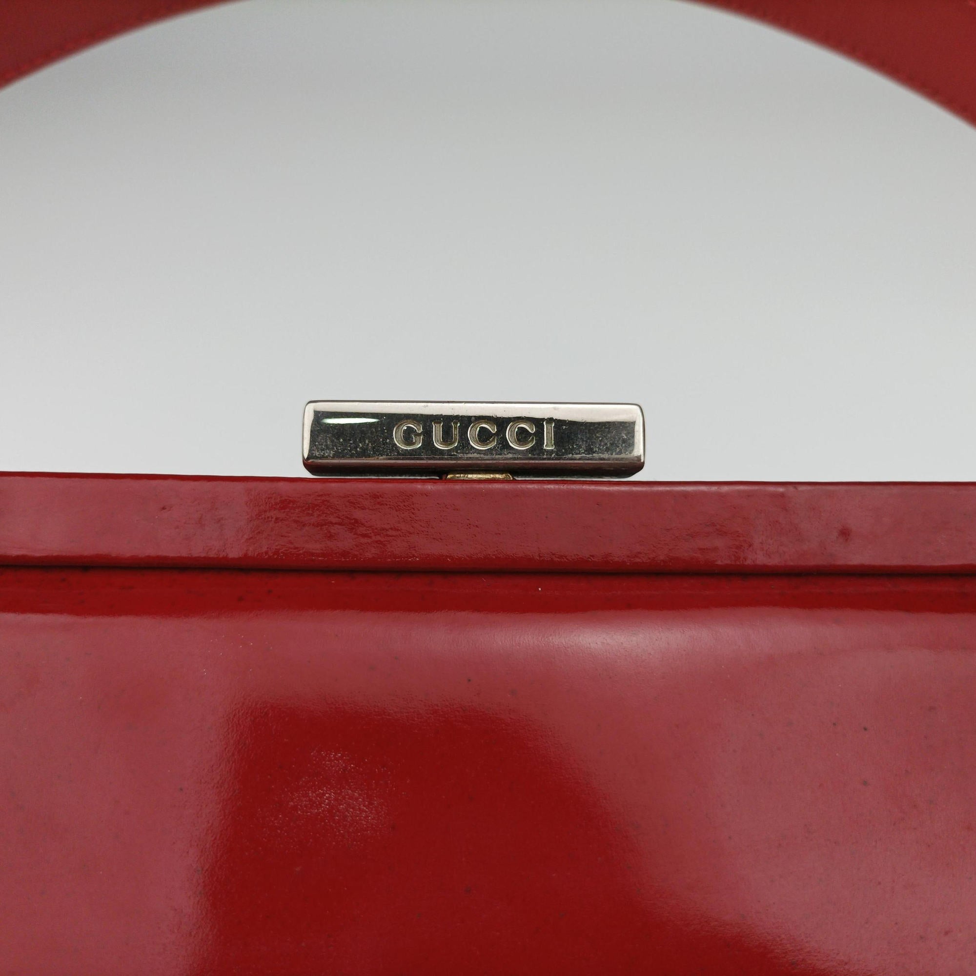 Pre-owned Gucci Vintage Red Patent Leather 000 78 handbag | stylenewstar