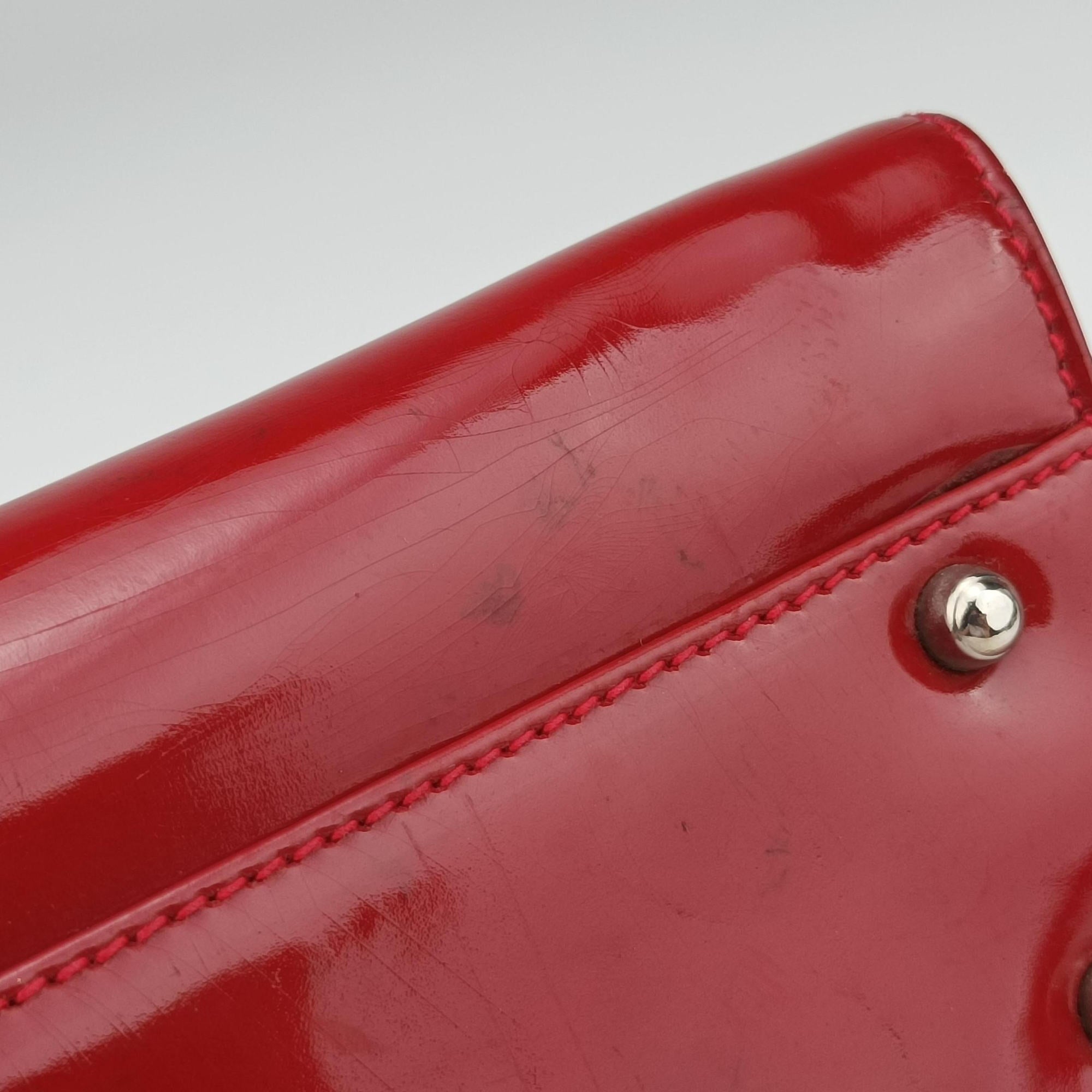 Pre-owned Gucci Vintage Red Patent Leather 000 78 handbag | stylenewstar